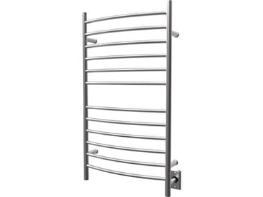 Amba Radiant Brushed Stainless Radiant Large Hardwired Curved Heated Towel Rack AMBRWHLCB