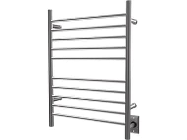 Amba Radiant Brushed Stainless Radiant Hardwired Straight Heated Towel Rack AMBRWHSB