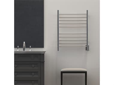 Amba Radiant Polished Stainless Radiant Hardwired Straight Heated Towel Rack AMBRWHSP