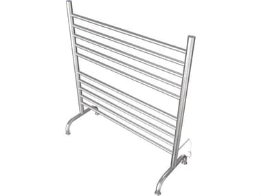 Amba Solo Brushed 33" Freestanding 10-Bar Towel Warmer AMBSAFSB33