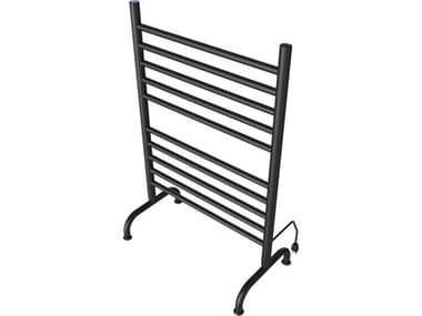 Amba Solo Matte Black 24" Freestanding 10-Bar Towel Warmer AMBSAFSMB24