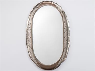 Artmax Warm Silverleaf Oval Wall Mirror AMX2724FM