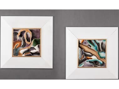 Artmax White Painting Wall Art Set of 2 AMX4518PL