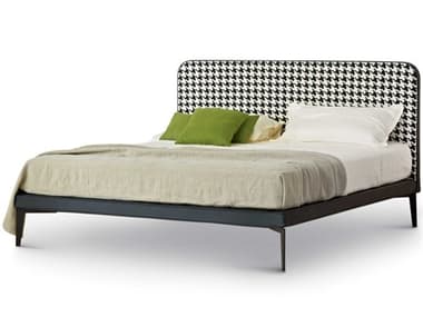 Arflex Suite Black Poplar Wood Upholstered California King Platform Bed ARF3256