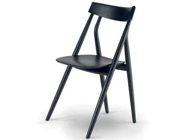 Arflex Lizzy Ash Wood Black Armless Dining Chair ARF5010