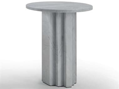 Arflex Scalea Round Bardiglio Marble End Table ARF5015