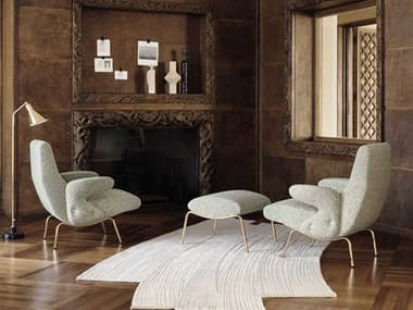Arflex Delfino Chair and Ottoman Set ARFDELFINOLIVSET2
