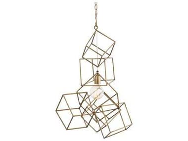 Arteriors Home Parkman 2-Light Blackened Iron Brass Geometric Pendant ARH42048