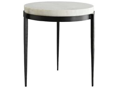 Arteriors Home Kelsie  Round Marble Blackened Iron End Table ARH4369