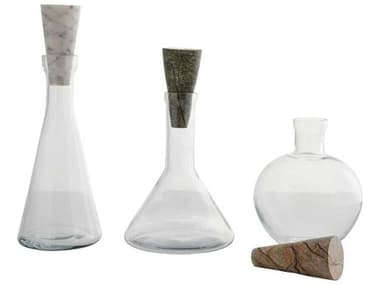 Arteriors Home Oaklee Clear Decanter Set of 3 ARH4633