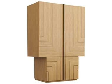 Arteriors Home Stella Brown Oak Wood Oyster Bar Cabinet ARH5739