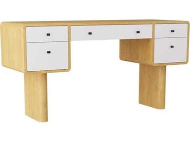 Arteriors Home Saylor Oyster White Oak Wood Writing Desk ARH5763