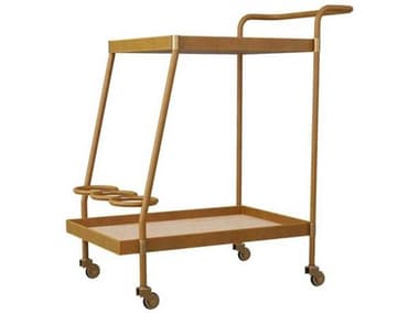 Arteriors Home Sanders Wood Brass Russet Bar Cart ARH6263