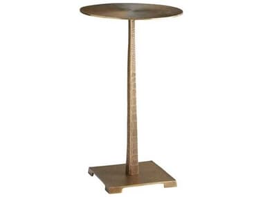 Arteriors Home Otelia  Round Metal Vintage Brass End Table ARH6918