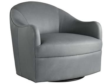 Arteriors Home Delfino Swivel Gray Leather Accent Chair ARH8142