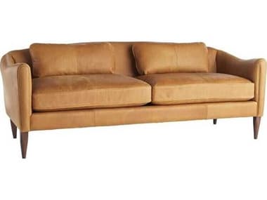 Arteriors Home Vincent Butterscotch Brown Leather Sofa ARH8154