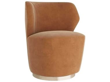 Arteriors Home Poppy Swivel Orange Velvet Accent Chair ARH8172