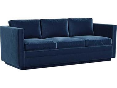 Arteriors Home Sebastian Indigo Blue Velvet Upholstered Sofa ARH8175