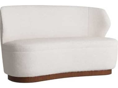 Arteriors Home Pasadena Cloud Dark Walnut White Upholstered Loveseat ARH8176