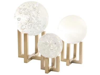 Arteriors Home Macarthur Clear Sculpture Set of 3 ARH9548