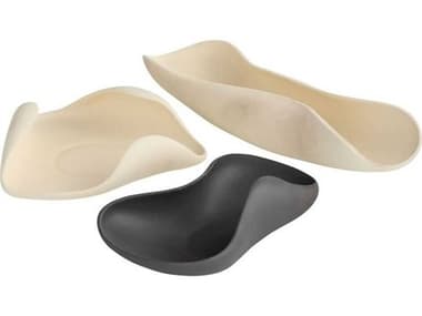 Arteriors Home Roll Matte Black White Serving Tray Set of 3 ARHDA1001