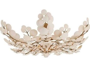 Arteriors Home Bilal 3-Light Ivory Antique Brass White Gold Flush Mount ARHDFS02