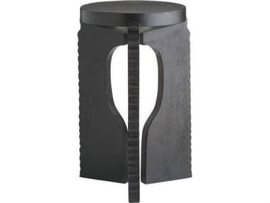 Arteriors Home Knight Round Wood Ebony Black End Table ARHFAI22