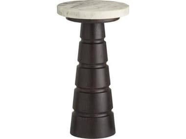 Arteriors Home Imani Round Marble Toronto Sable Gray Brown End Table ARHFAI24