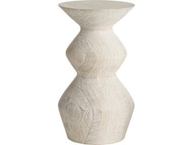 Arteriors Home Joyce Round Wood Whitewash End Table ARHFAI25