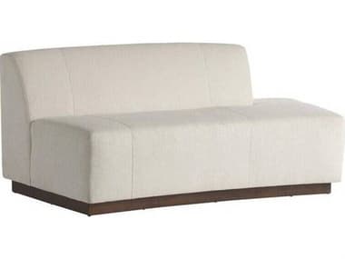 Arteriors Home Islander Vanilla Dark Walnut White Brown Upholstered Loveseat ARHFFU08