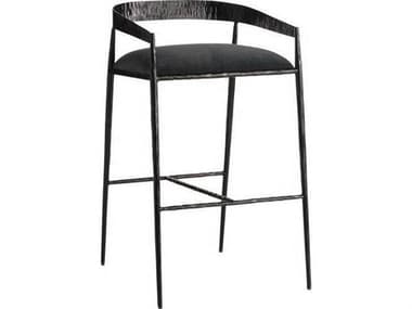 Arteriors Home Ansel Midnight Grey Natural Iron Upholstered Bar Stool ARHFSI22
