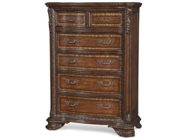 A.R.T. Furniture Old World 43" Wide 6-Drawers Cherry Wood Accent Chest AT1431502606