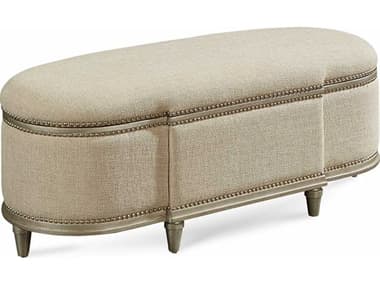 A.R.T. Furniture Morrissey 53" Bezel Beige Fabric Upholstered Accent Bench AT2181492727