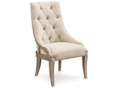 A.R.T. Furniture Arch Salvage Reeves Parrawood Beige Fabric Upholstered Side Dining Chair AT2332002802