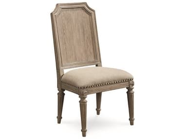 A.R.T. Furniture Arch Salvage Mills Parrawood Brown Fabric Upholstered Side Dining Chair AT2332022802
