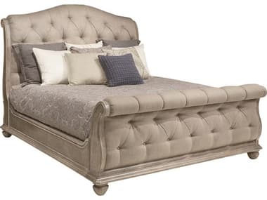 A.R.T. Furniture Summer Creek Shoals Scrubbed Oak Beige Wood Upholstered Queen Sleigh Bed AT2511251303