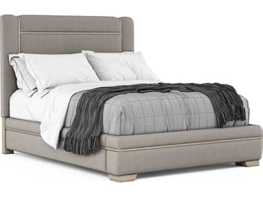 A.R.T. Furniture North Side Shale Gray Ash Wood Upholstered Queen Panel Bed AT2691252556