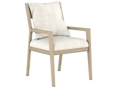 A.R.T. Furniture North Side Ash Wood White Upholstered Arm Dining Chair AT2692072556K2