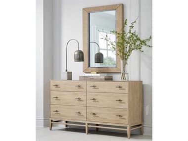 A.R.T. Furniture Frame 62" Wide 6-Drawers Double Dresser with Wall Mirror AT2781312335SET