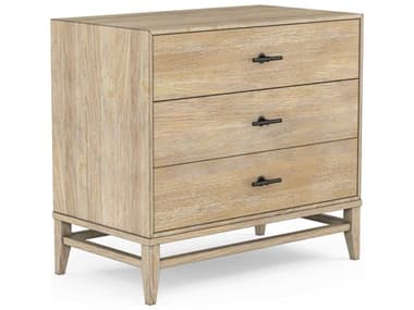 A.R.T. Furniture Frame 32" Wide 3-Drawers Beige Ash Wood Nightstand AT2781422335