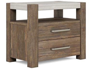 A.R.T. Furniture Stockyard 32" Wide 2-Drawers Brown Ash Wood Nightstand AT2841482303