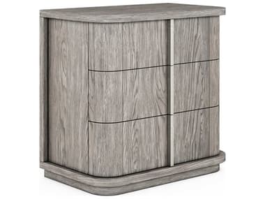 A.R.T. Furniture Vault 32" Wide 3-Drawers Gray Rubberwood Nightstand AT2851422354