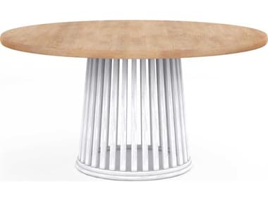 A.R.T. Furniture Post 60" Round Wood Chestnut And Accent White Dining Table AT2882262655