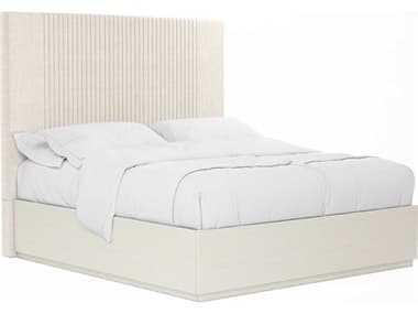 A.R.T. Furniture Blanc White Poplar Wood Upholstered King Panel Bed AT2891261017