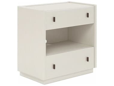 A.R.T. Furniture Blanc 29" Wide 2-Drawers White Poplar Wood Nightstand AT2891411017