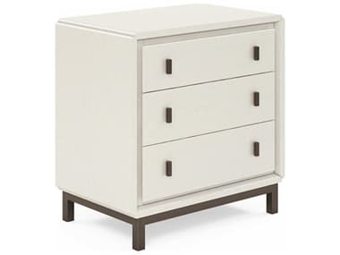 A.R.T. Furniture Blanc 29" Wide 3-Drawers White Poplar Wood Nightstand AT2891421040