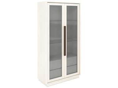 A.R.T. Furniture Blanc 42" Poplar Wood Alabaster Display Cabinet AT2892401040