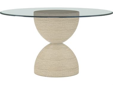 A.R.T. Furniture Cotiere Round Glass Beige Danish Cord Dining Table AT299225000148