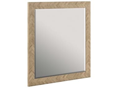 A.R.T. Furniture Garrison 48'' Wide Square Washed Oak Wall Mirror AT3221211302