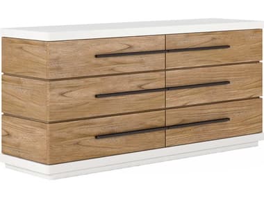 A.R.T. Furniture Portico 68" Wide 6-Drawers Brown Parrawood Double Dresser AT3231303351